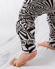 Buttery Soft Bamboo Zip Onesie Sleeper - High Contrast Print for Baby Development & Fashion by NIXX BABY at brixbailey.com