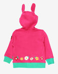Premium Organic Cotton Bunny Hoodie with Ears, Soft Pink Kids Hooded Sweatshirt, Eco-Friendly GOTS Certified by Toby Tiger at brixbailey.com