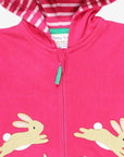 Premium Pink Bunny Hoodie with Ears - Soft Organic Cotton Kids Hooded Sweatshirt, Eco-Friendly and Machine Washable by Toby Tiger at brixbailey.com