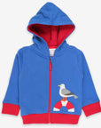 Maritime Vibes Navy Blue Hoodie with Seagull Applique, Organic Cotton, Stylish and Comfortable for Sea Lovers by Toby Tiger at brixbailey.com
