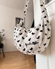 Chic Hobo Bag with Birds Design