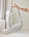 Chic Hobo Bag with Birds Design