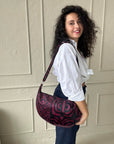 Chic Burgundy Hobo Shoulder Bag