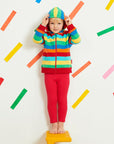 Trendy Striped Kids Hoodie in 100% Organic Cotton with Cozy Lining and Classic Toby Tiger Print by Toby Tiger at brixbailey.com