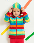 Colorful Striped Organic Cotton Hoodie for Kids - Soft, Warm & Stylish Unisex Pullover by Toby Tiger at brixbailey.com