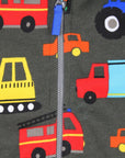 Stylish Kids Hoodie with Vehicle Print, Soft Organic Cotton, GOTS Certified, Eco-Friendly and Comfortable by Toby Tiger at brixbailey.com