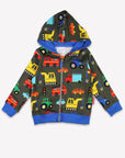 Stylish Kids Hoodie with Vehicle Print, Premium Organic Cotton, GOTS Certified, Comfortable and Trendy by Toby Tiger at brixbailey.com