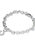 Horse Shoe Silver Charm Bracelet
