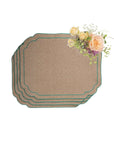 Hortensia Brown and Green Placemats - Set of 4