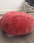 Hot Buns sheepskin pouffe, Icelandic shorn fur floor cushion, luxury premium handcrafted, stylish comfy footrest, best-selling by Wildash London at brixbailey.com