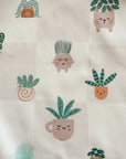 Long Sleeved Baby Bib - Pot Plants