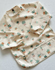 Long Sleeved Baby Bib - Pot Plants