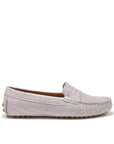 Women's Penny Driving Loafers, lilac croc print patent leather