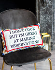 I Don't Cook Needlepoint Cushion