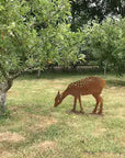 Rusty Metal Deer Garden Statue Lawn Decoration
