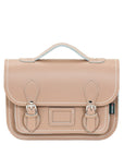 Leather Midi Satchel - Iced Coffee