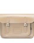 Handmade Leather Satchel - Iced Coffee