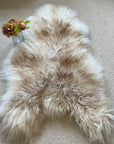 Luxury premium natural sheepskin rug, 100% authentic Icelandic latte brown tipped white fur, soft thick handcrafted fleece, best-selling home decor by Wildash London at brixbailey.com