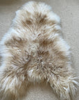 Luxury premium Icelandic Latté sheepskin rug, 100% natural brown tipped white fur, handcrafted best-selling home decor by Wildash London at brixbailey.com