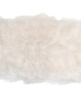 Luxury Icelandic sheepskin rug, 100% natural white, handcrafted long fur, available in sizes double, triple, quad, penta, sexto, octo by Wildash London at brixbailey.com