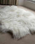 Luxury Icelandic sheepskin rug, premium handcrafted natural white sheepskin throw, double triple quad penta sexto octo sizes by Wildash London at brixbailey.com