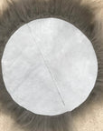 Luxury Icelandic sheepskin seat cover, cool grey long fur, 35cm round hide, premium handcrafted natural sheepskin, sustainable and hypoallergenic by Wildash London at brixbailey.com