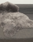 Luxury Icelandic sheepskin rug in cool grey, premium 50mm shorn fur, ethically sourced, sustainable and hypoallergenic by Wildash London at brixbailey.com