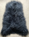 Premium Icelandic Sheepskin Rug in Graphite Grey, luxury long fur ethically sourced, stylish home decor, best-selling sustainable sheepskin by Wildash London at brixbailey.com
