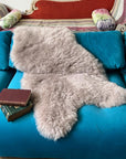 Premium Icelandic Sheepskin Throw Dove Grey, Medium Luxury Sheepskin Rug, Handcrafted Organic Free-Range Fur, Best-Selling Shorn Sheepskin by Wildash London at brixbailey.com