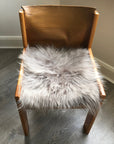 Premium British Sheepskin Seat Cover in Luxurious Dove Grey, 100% Natural Free-Range Fur, Handcrafted and Sustainable by Wildash London at brixbailey.com