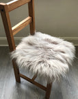 Premium British sheepskin seat cover in dove grey, luxury free-range sheepskin, handcrafted, hypoallergenic, sustainable, machine washable by Wildash London at brixbailey.com