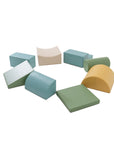 Pastel Turquoise Soft Play Foam Block Set Eight Piece