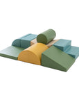 Pastel Turquoise Soft Play Foam Block Set Eight Piece
