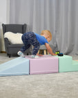Soft Play Pastel Corner Climber Foam Block Set for Kids