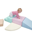 Soft Play Pastel Corner Climber Foam Block Set for Kids