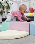 Soft Play Pastel Corner Climber Foam Block Set for Kids