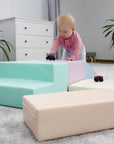 Soft Play Pastel Corner Climber Foam Block Set for Kids