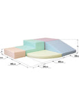 Soft Play Pastel Corner Climber Foam Block Set for Kids