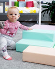 Soft Play Pastel Corner Climber Foam Block Set for Kids