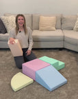 Soft Play Pastel Corner Climber Foam Block Set for Kids