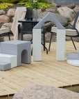 Soft Play Ten Foam Block Set Grey and White