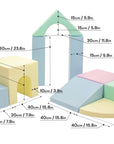 Soft Play Foam Block Set in Light Pastels