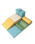 Soft Play Seven Foam Block Set in Pastel Turquoise