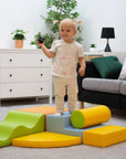 Soft Play 6 Foam Block Set in Light Multicolor