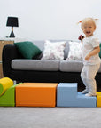 Soft Play 6 Foam Block Set in Light Multicolor