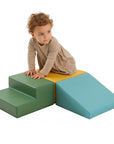 Mini Soft Play Climbing Block Set in Pastel Turquoise