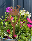 Rusty Metal Dad On A Spade Garden Decoration , Dad Remembrance Gift