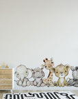 Baby Giraffe Lion Elephant Wall Sticker | Jungle Animal Nursery Decor