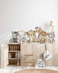 Baby Giraffe Lion Elephant Wall Sticker | Jungle Animal Nursery Decor