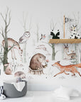 Woodland Forest Wall Decals for Kids | Animals and Tree Wall Decals | Nursery Woodland Stickers